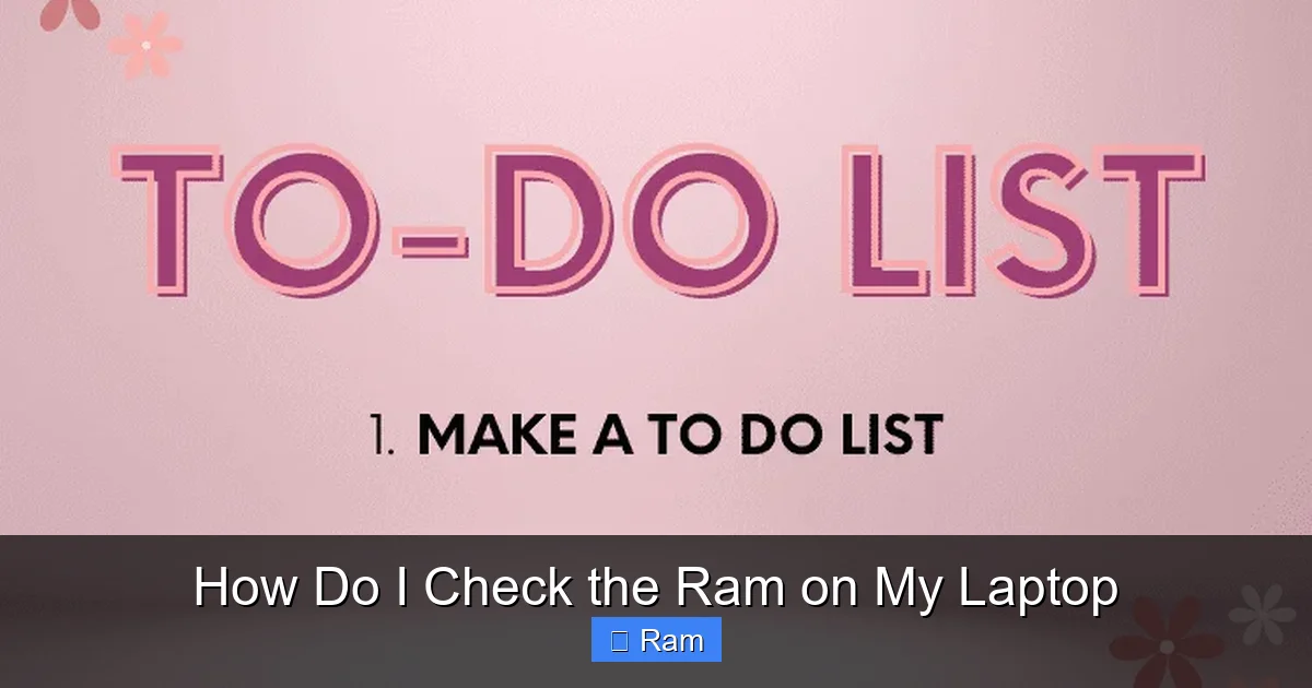 How Do I Check the Ram on My Laptop
