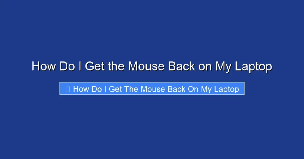 How Do I Get the Mouse Back on My Laptop