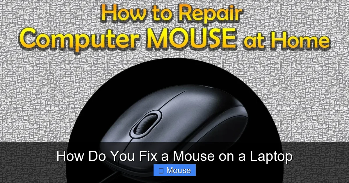 How Do You Fix a Mouse on a Laptop