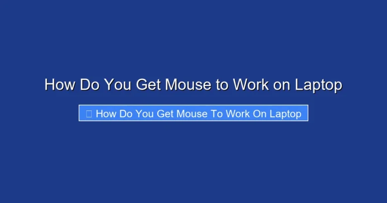 How Do You Get Mouse to Work on Laptop