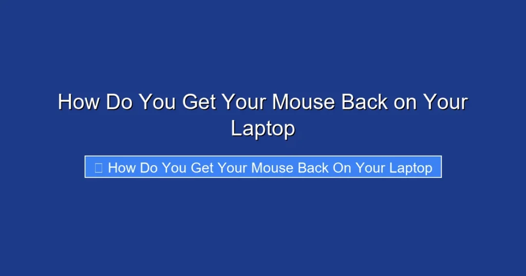 How Do You Get Your Mouse Back on Your Laptop