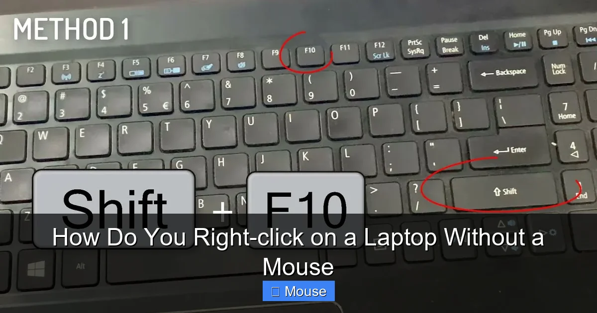 How Do You Right-click on a Laptop Without a Mouse