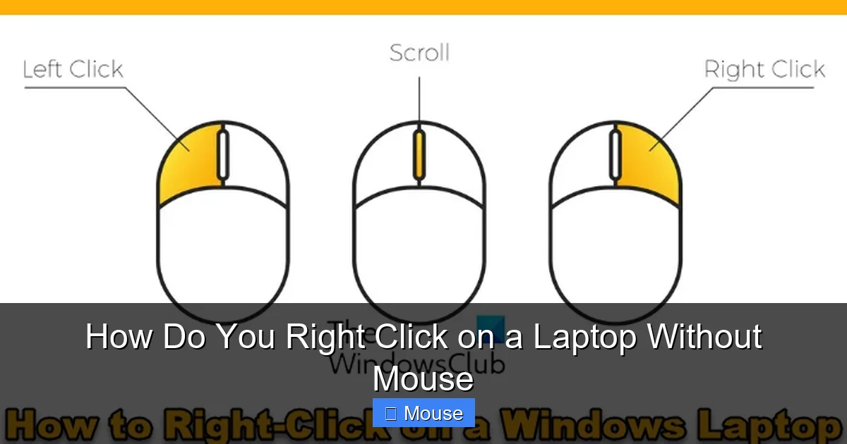 How Do You Right Click on a Laptop Without Mouse