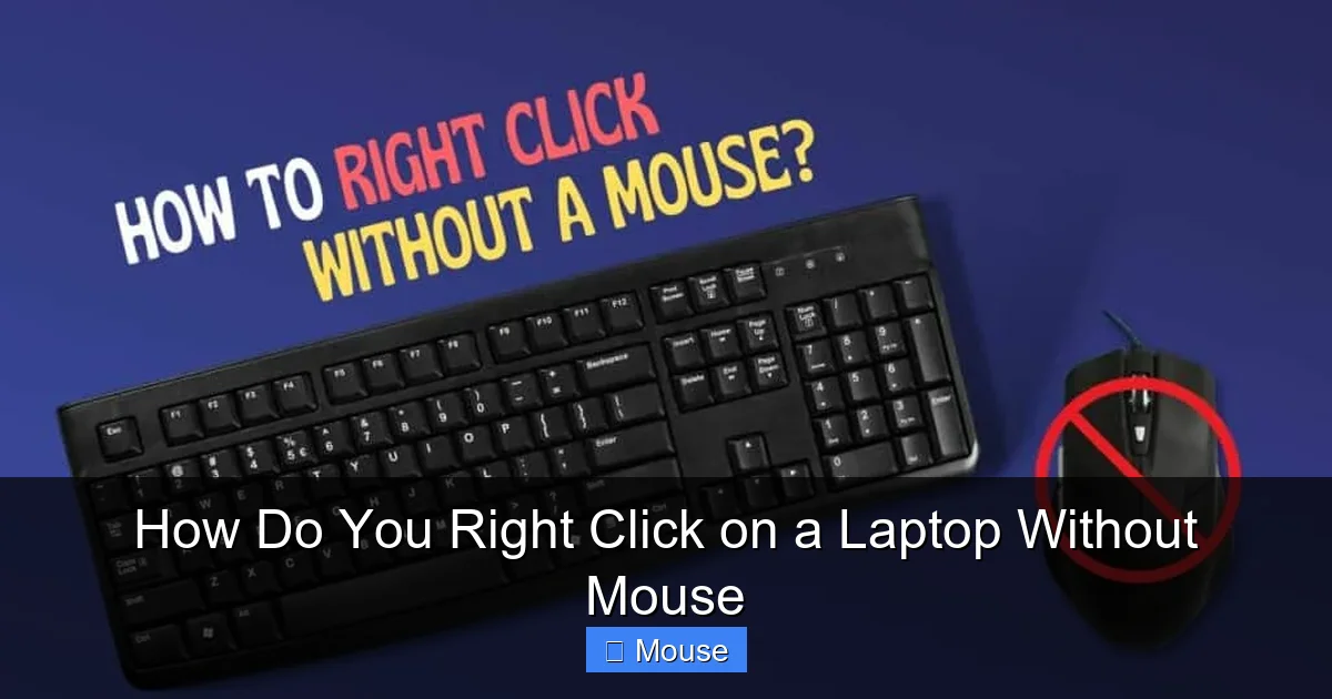 How Do You Right Click on a Laptop Without Mouse