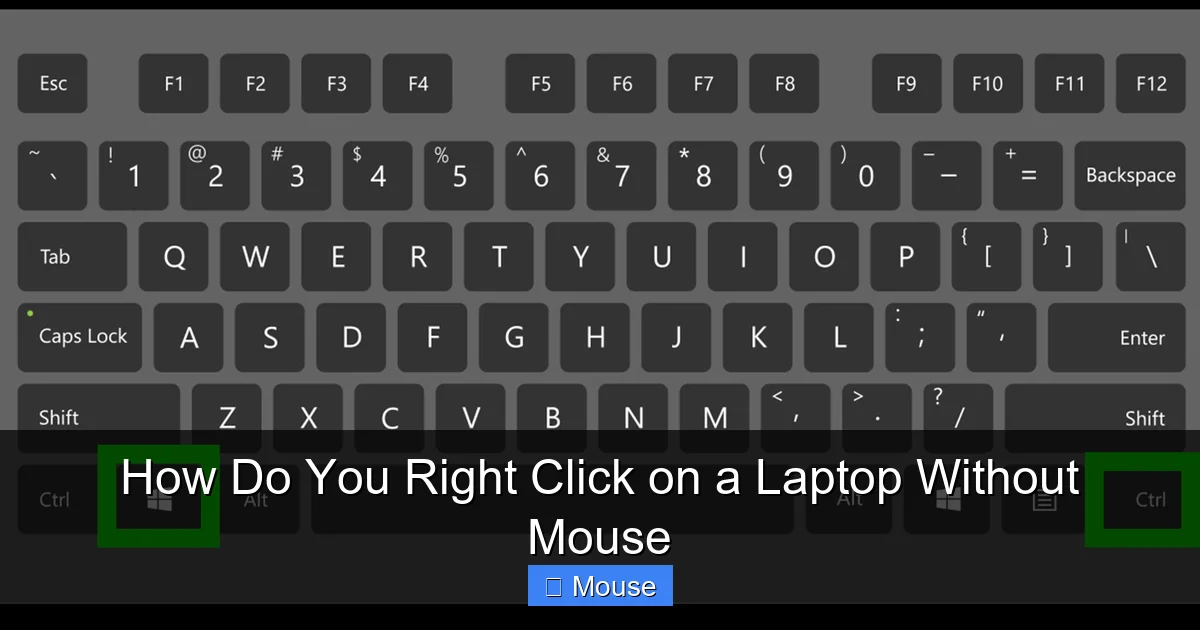 How Do You Right Click on a Laptop Without Mouse