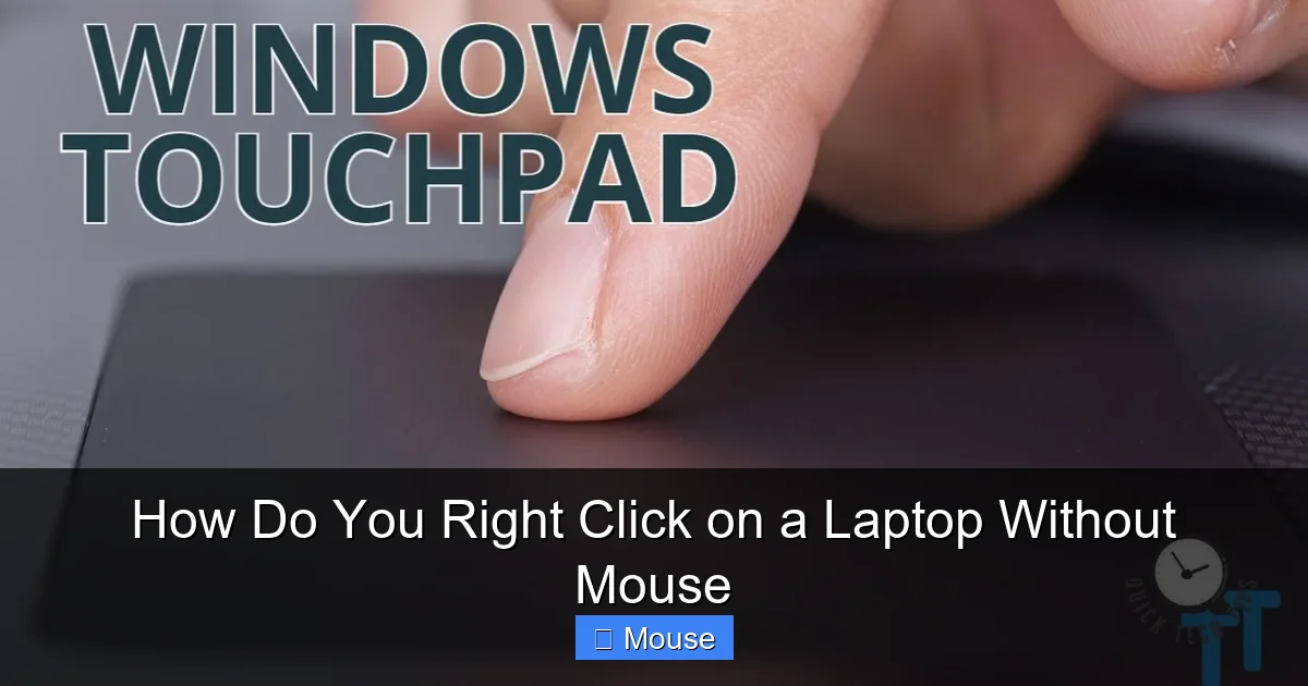How Do You Right Click on a Laptop Without Mouse