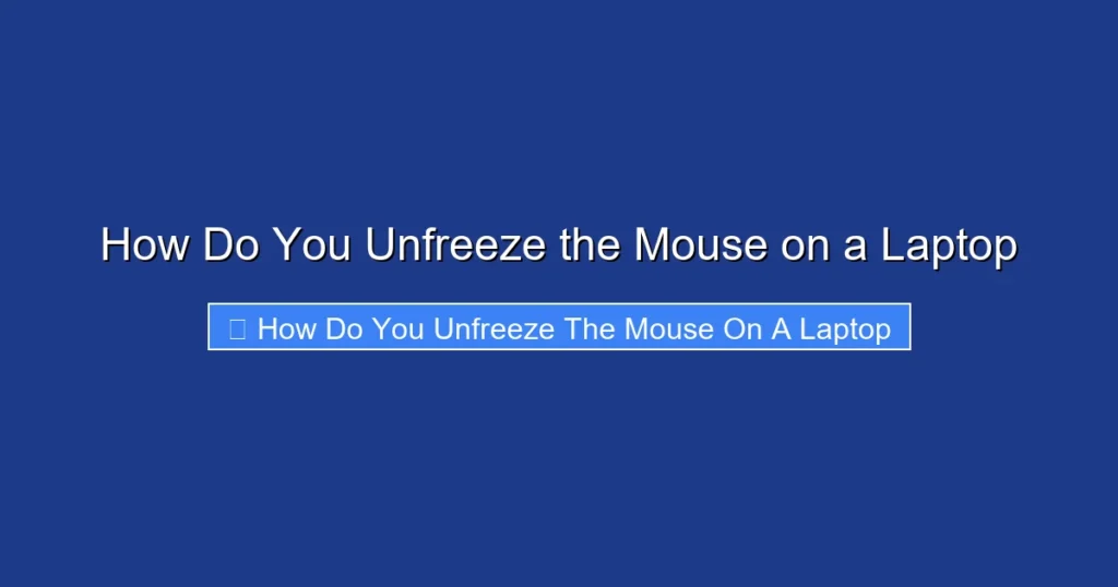 How Do You Unfreeze the Mouse on a Laptop