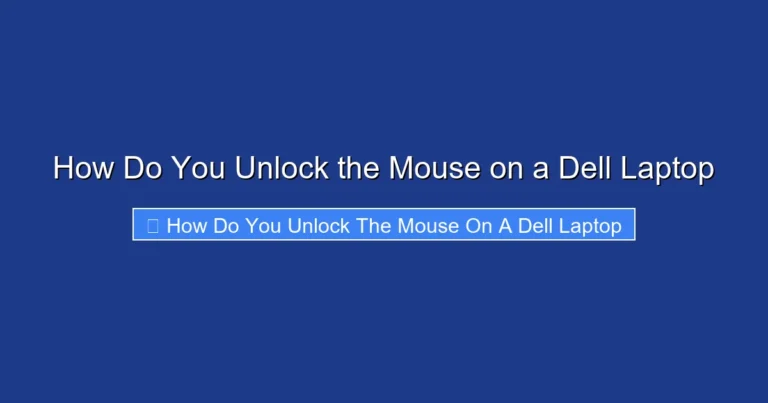 How Do You Unlock the Mouse on a Dell Laptop