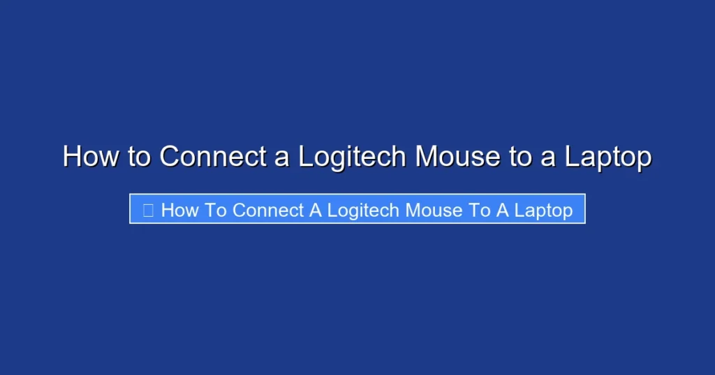 How to Connect a Logitech Mouse to a Laptop
