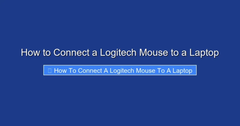 How to Connect a Logitech Mouse to a Laptop