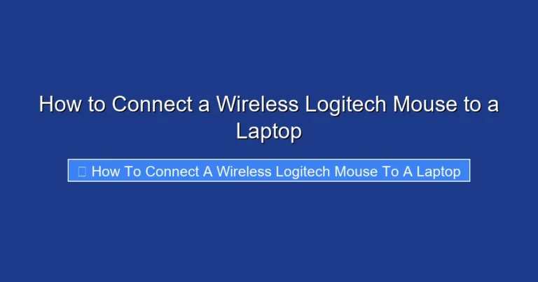 How to Connect a Wireless Logitech Mouse to a Laptop