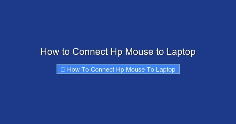 How to Connect Hp Mouse to Laptop