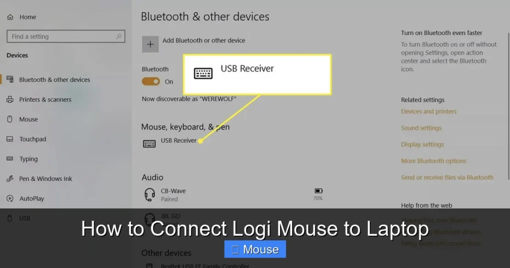 How to Connect Logi Mouse to Laptop