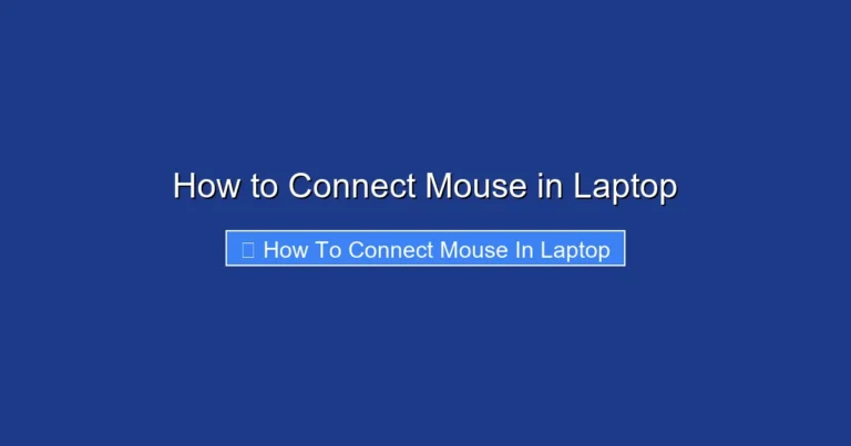 How to Connect Mouse in Laptop