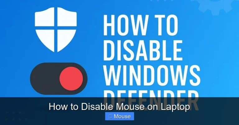 How to Disable Mouse on Laptop