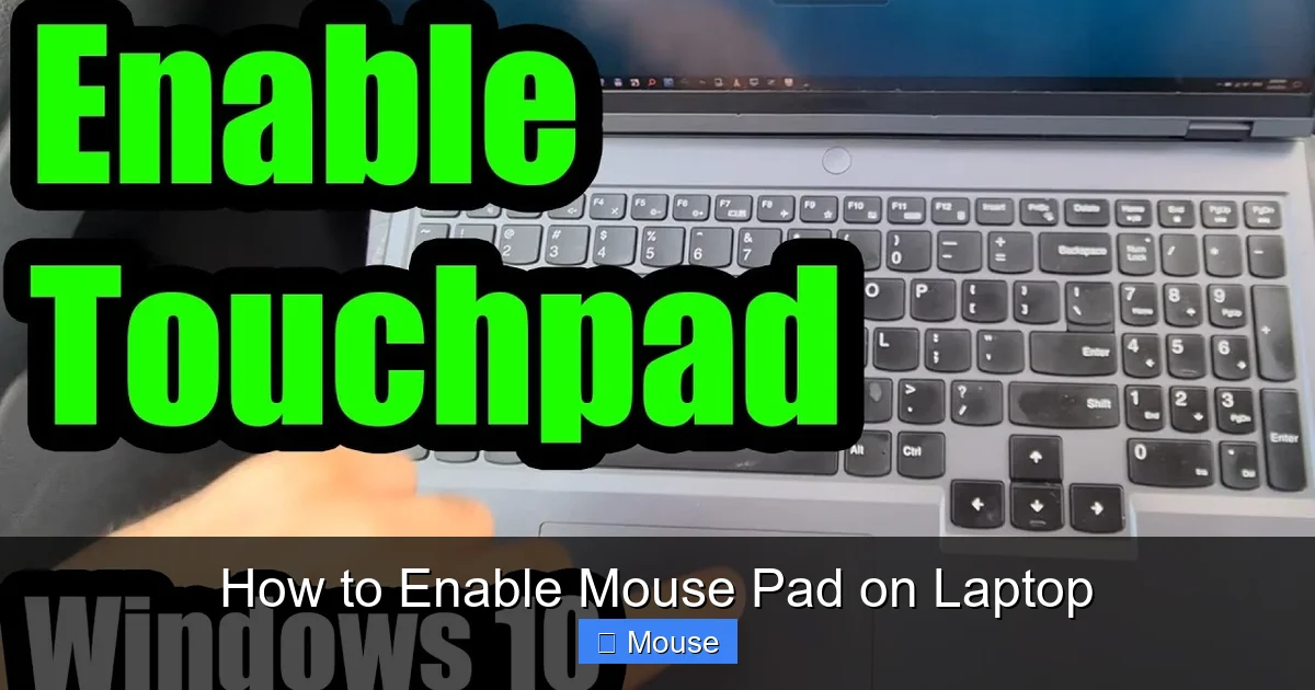 How to Enable Mouse Pad on Laptop