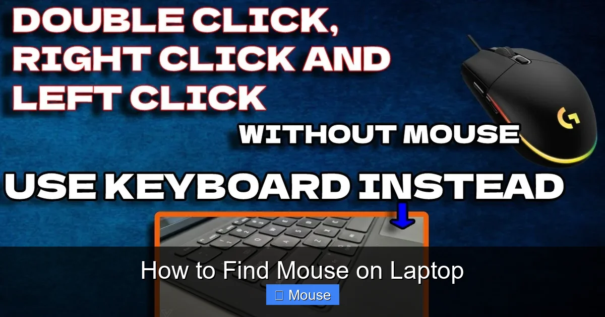 How to Find Mouse on Laptop