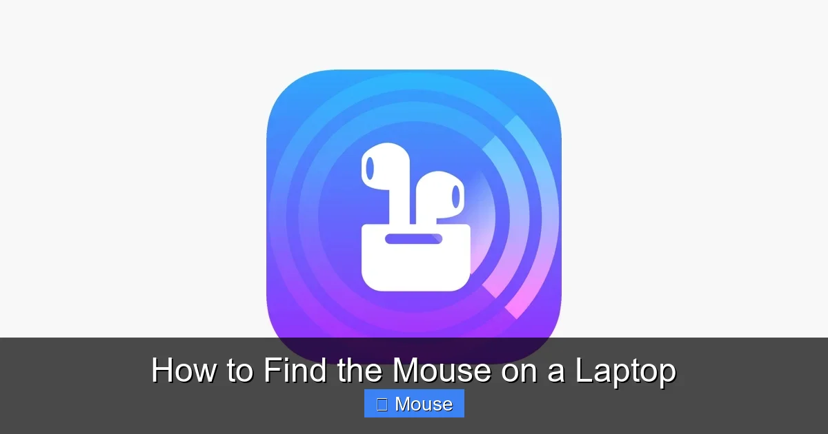 How to Find the Mouse on a Laptop