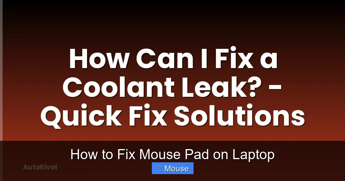 How to Fix Mouse Pad on Laptop
