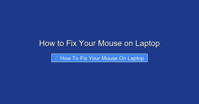 How to Fix Your Mouse on Laptop