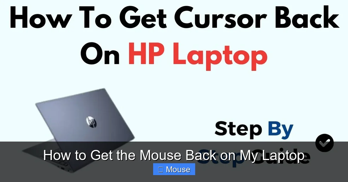 How to Get the Mouse Back on My Laptop