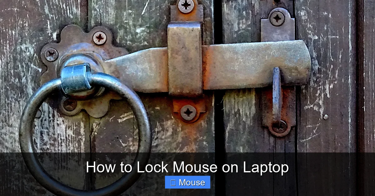 How to Lock Mouse on Laptop