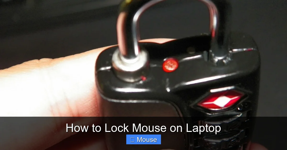 How to Lock Mouse on Laptop