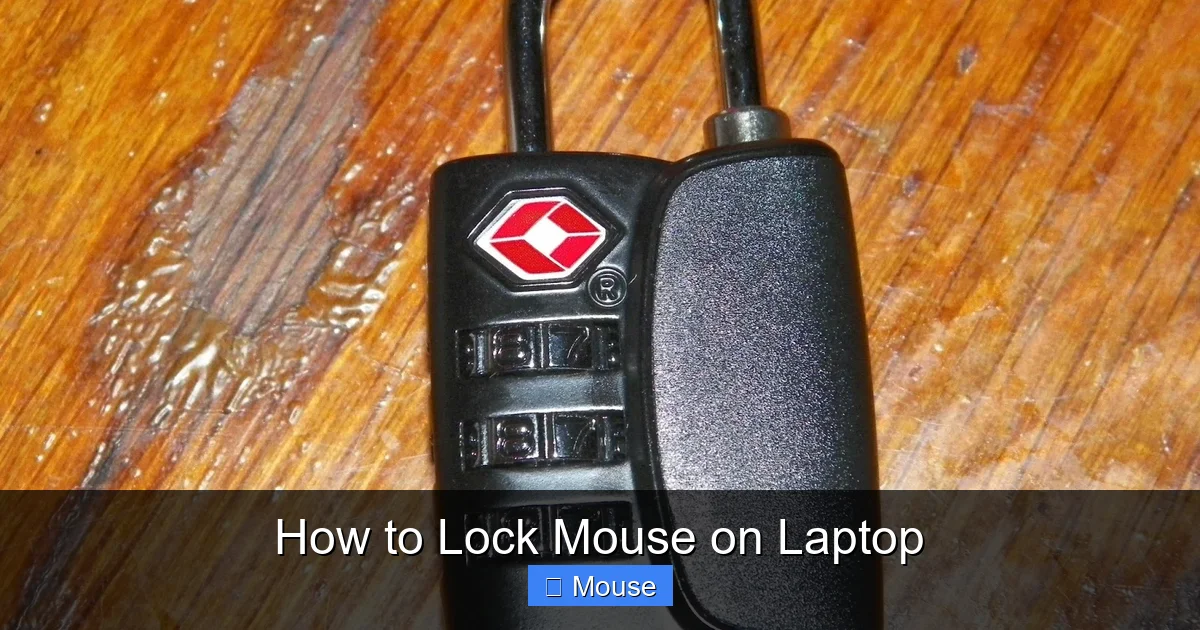 How to Lock Mouse on Laptop