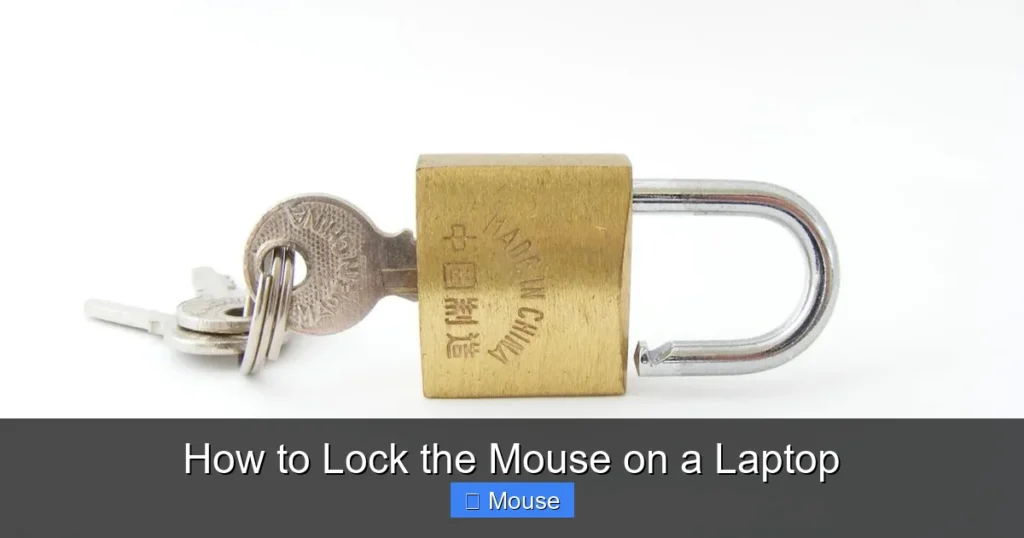 How to Lock the Mouse on a Laptop