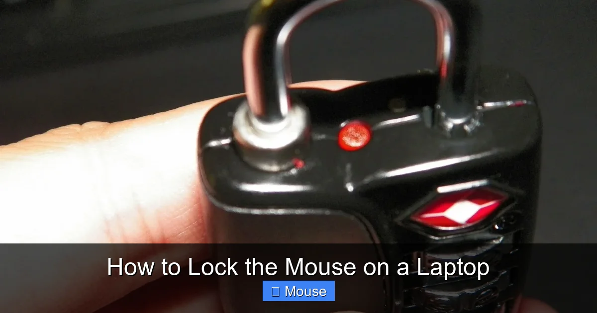 How to Lock the Mouse on a Laptop