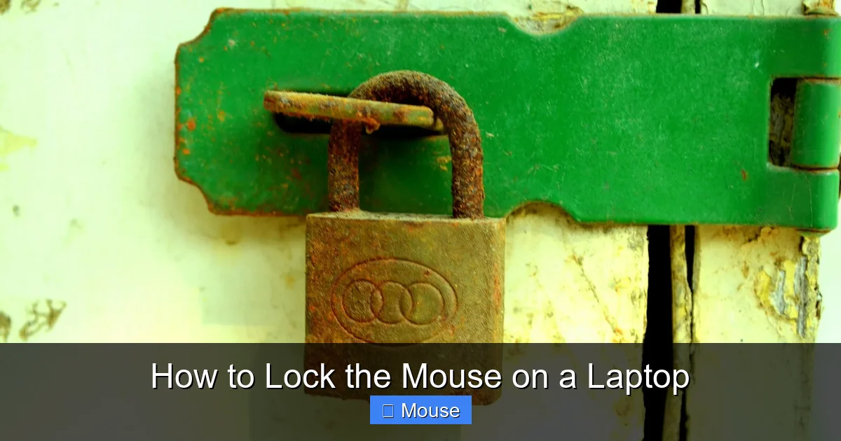 How to Lock the Mouse on a Laptop