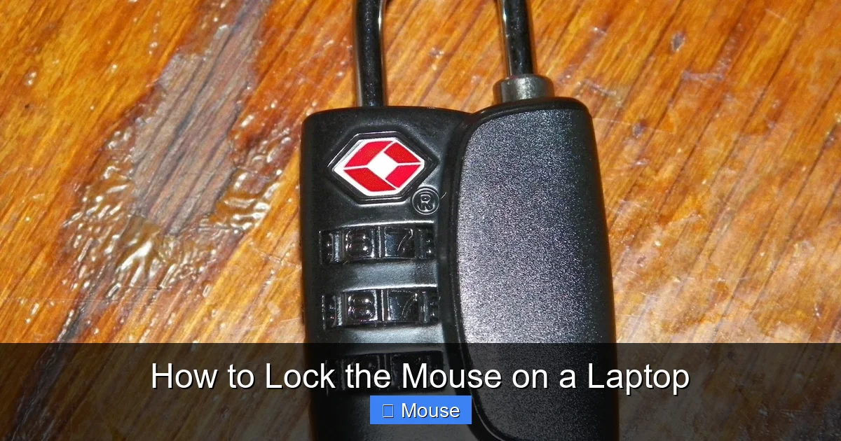 How to Lock the Mouse on a Laptop