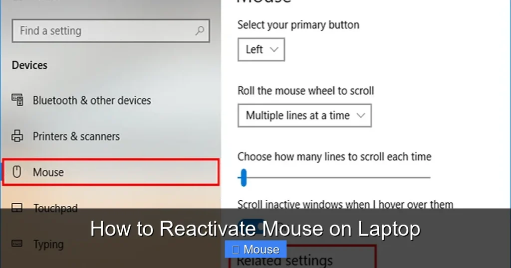 How to Reactivate Mouse on Laptop
