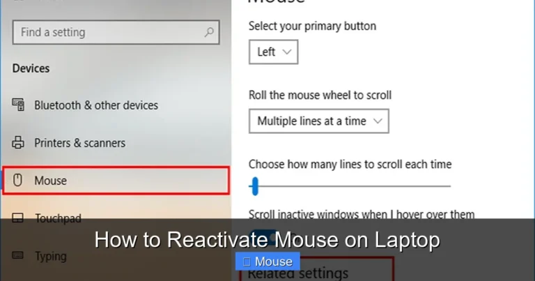 How to Reactivate Mouse on Laptop