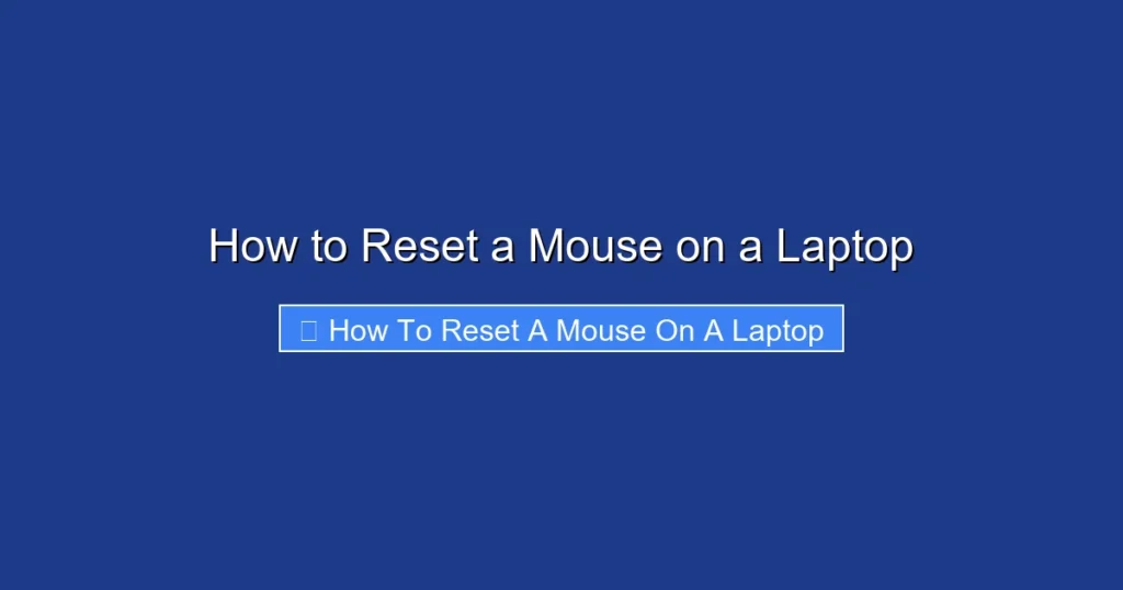 How to Reset a Mouse on a Laptop
