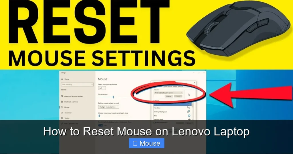 How to Reset Mouse on Lenovo Laptop