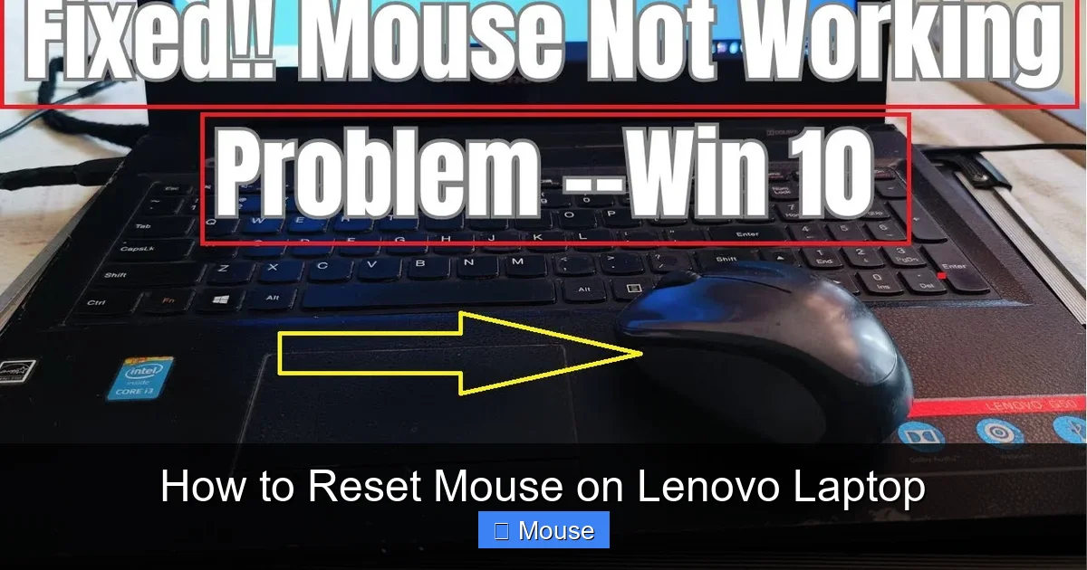 How to Reset Mouse on Lenovo Laptop