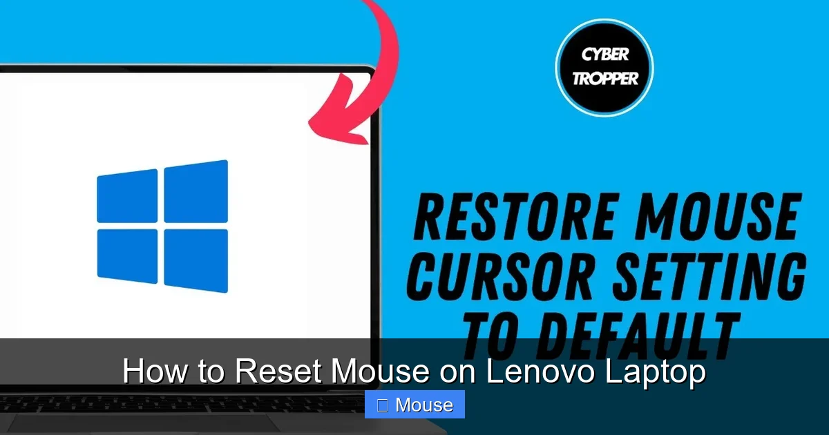 How to Reset Mouse on Lenovo Laptop