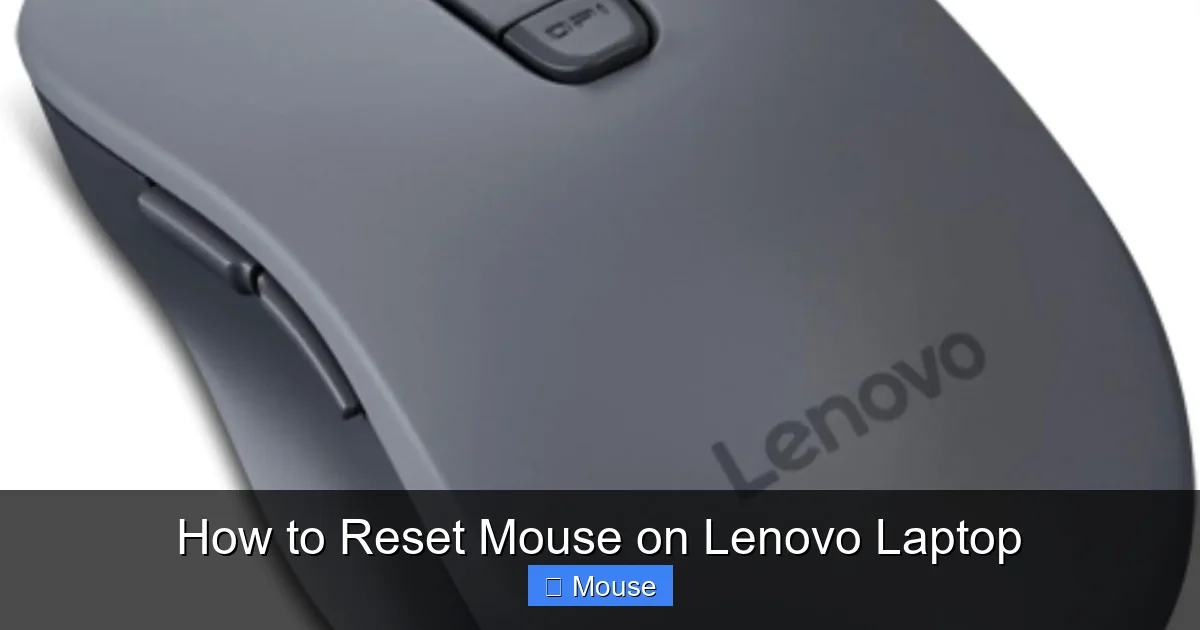 How to Reset Mouse on Lenovo Laptop