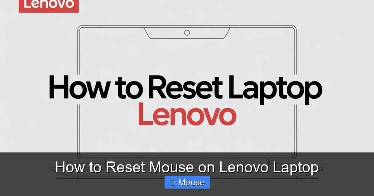 How to Reset Mouse on Lenovo Laptop