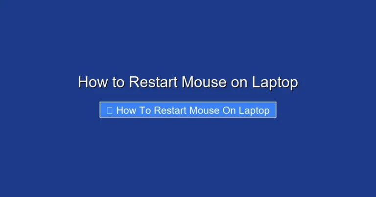 How to Restart Mouse on Laptop