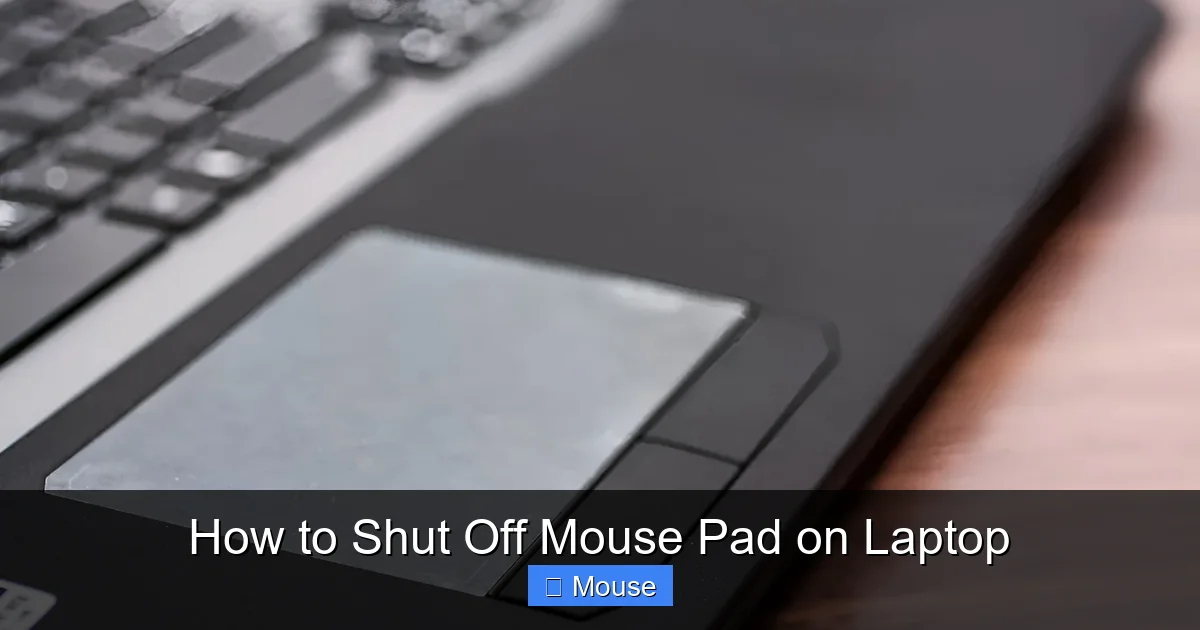 How to Shut Off Mouse Pad on Laptop