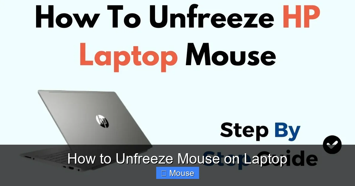 How to Unfreeze Mouse on Laptop