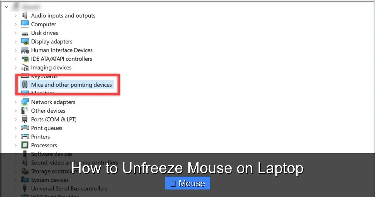 How to Unfreeze Mouse on Laptop