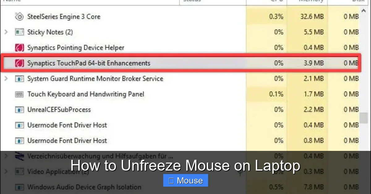 How to Unfreeze Mouse on Laptop