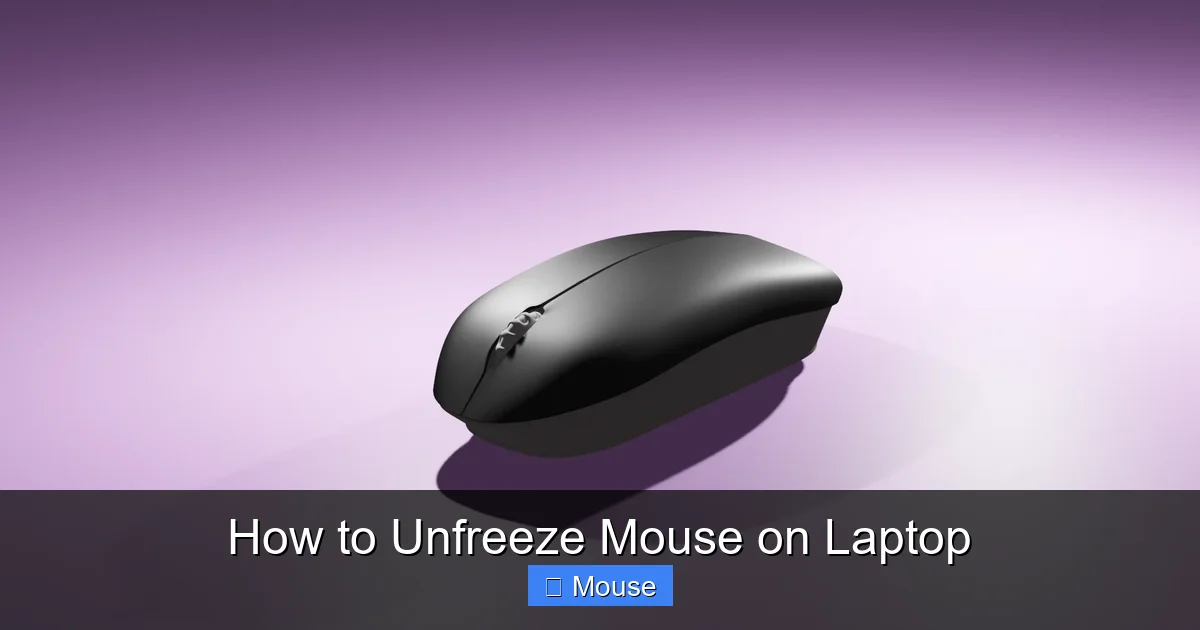 How to Unfreeze Mouse on Laptop