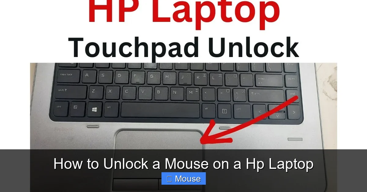 How to Unlock a Mouse on a Hp Laptop