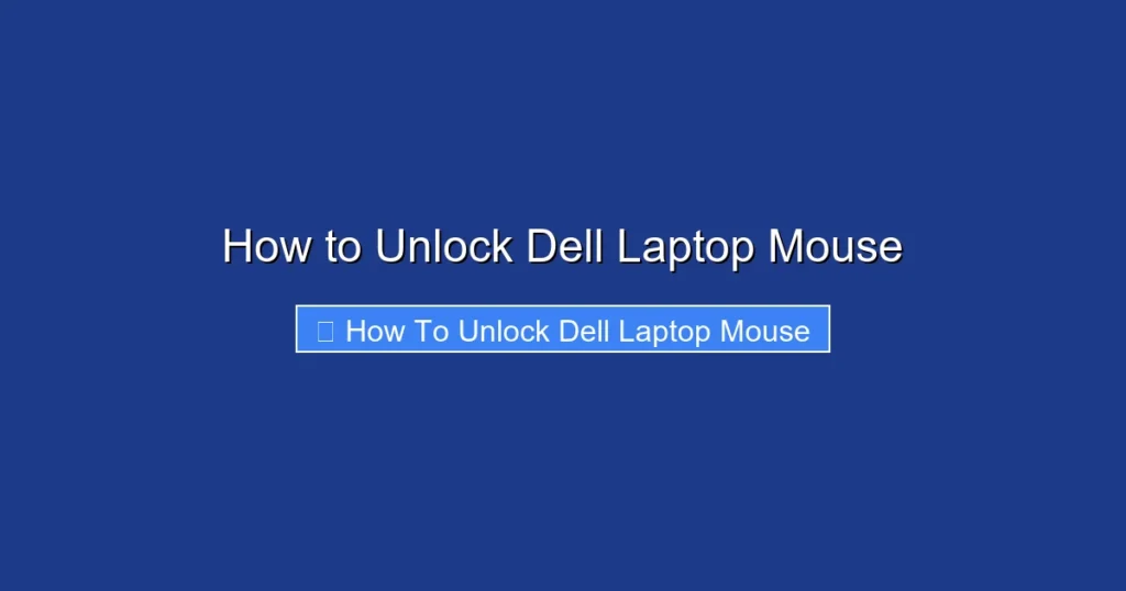 How to Unlock Dell Laptop Mouse