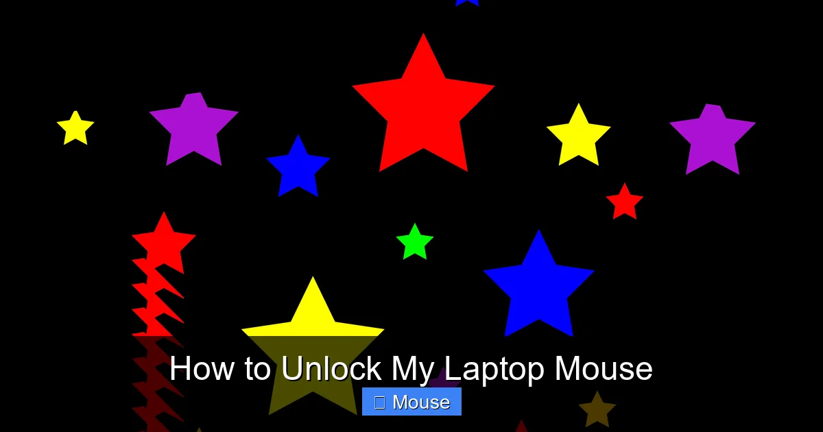 How to Unlock My Laptop Mouse