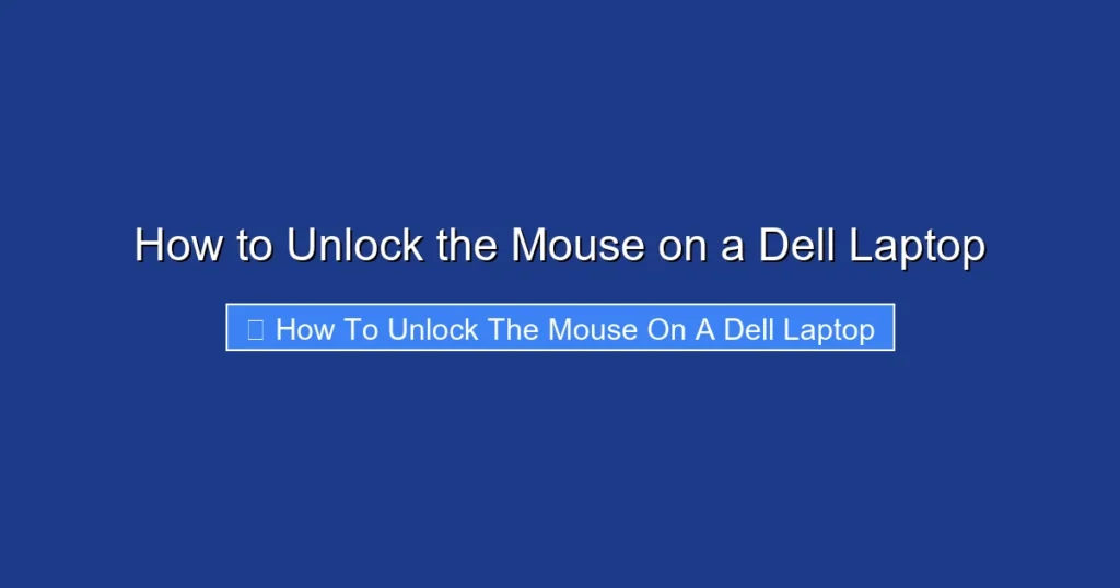 How to Unlock the Mouse on a Dell Laptop